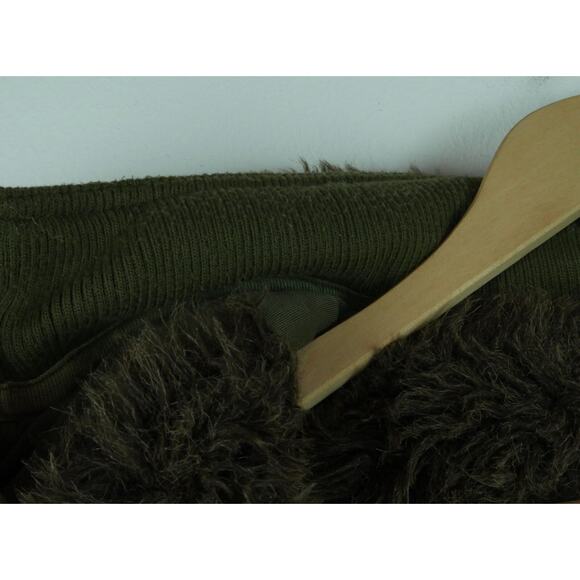 Abercrombie & Fitch Small Parka Fur Lined Y2K Vintage Military Green Distressed - Picture 10 of 16